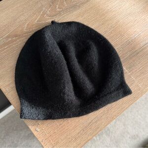 Black Wool Beanie